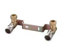 OMOTOOL Robinet de douche dissimulé Positionneur de montage mural Connecteur 15mmx1/2'' Pour mitigeur de bain et douche thermostatique à encastrer, Plaque de fixation murale