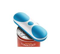 OMOZUN Ouvre-boîte électrique K01C à bouton-poussoir,sans lame pour plus de sécurité,compatible avec les boîtes de formes irrégulières,léger et