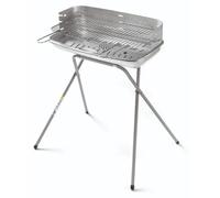 Ompagrill Barbecue au Charbon 60-40 Professionnel Acier Aluminisé Grille 60x36 cm