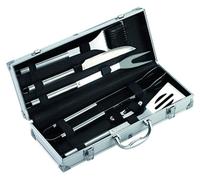 Ompagrill Set d'Accessoires Barbecue 6 Pièces en Acier Inox avec Mallette en Aluminium
