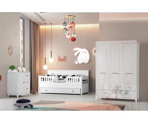 omplet chambre de jeune luxe chambre d'enfant set 3pcs blanc couleur