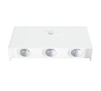 Omquot Applique Murale à Piles au Design Moderne avec Capteur de Mouvement Rechargeable, Applique Murale D'intérieur pour Couloir et Salon 6,3 X 3,1 X 1,4 Pouces (Blanc)