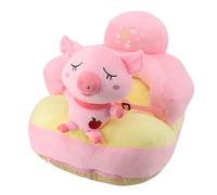 Omquot Canapé Assis pour bébé, Chaise Confortable, Anti-Renversement, en Peluche, pour Apprendre à S'asseoir, pour la Maison (Cochon rosé)