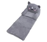 Omquot Canapé bébé Gris Style Dessin animé Mignon, Pliable, Poignée Large, Dossier Stable, Respirant, pour Enfants, pour la Maison et la Chambre à Coucher (3 Niveaux)