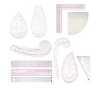 Omquot Ensemble de Règles de Mesure de Couture, Règle de Couture Utile, Outil Multifonctionnel pour le Travail sur Mesure, 11 X Règle de