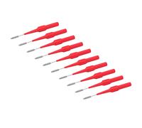 Omquot Jeu de Sondes de Test Stables de 0.7mm, 10 Pièces, pour équipement de Test, Sonde de Perçage Durable pour L'entretien Automobile (Rouge)