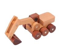 Omquot Jouet Pelle en Bois, Modèle de Véhicule D'ingénierie Créatif pour Décor de Chambre d'enfants, Jouet de Construction en Bois Sûr pour Garçons et Filles