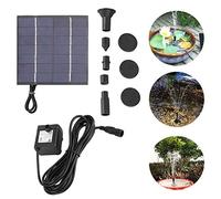Omquot Kit de Pompe de Fontaine D'eau Submersible à énergie Solaire pour la Décoration de Jardin, Pompe à Panneau Solaire écologique pour Bain D'oiseaux, 1,4 W 4,3 X,3 Pouces