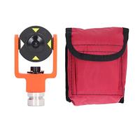 Omquot Kit de Système de Mini Prisme, Revêtement en Cuivre Durable et Robuste pour Station Totale avec Support de Crochet en S pour Enquête Technique
