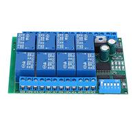 Omquot Module de Relais Programmable à 8 Canaux DC 12 V pour Télécommande Domotique pour les Amateurs de Bricolage