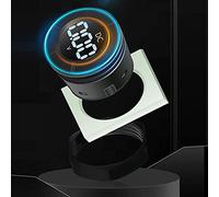 Omquot Moniteur de Voltmètre Numérique Rond ABS de Haute qualité, pour Affichage de Vitrine de Système Photovoltaïque