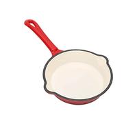 Omquot Poêle à Frire Antiadhésive Double Couche pour un Chauffage Uniforme, pour Cuisinière à Gaz et à Induction, Sauteuse en Fonte émaillée