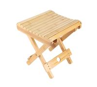 Omquot Tabouret Pliant en Bambou, Portable, Résistant à l'usure, pour Douche, Repose-Pieds, Spa, Pêche, 12,4 X 11,2 X 11 Pouces