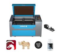 OMTech Graveur Laser CO2 50W 300x500 mm Machine de Gravure au Laser avec Assistance Pneumatique, Panneau de Contrôle Digital(with Lightburn&Axe Rotatif)