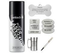 OMTech Vaporisateur de marquage laser, fluide de marquage laser en métal pour graveurs laser CO2, aérosol noir à contraste élevé de 368,5 g pour gravure laser métal, agent d'encre laser pour aluminium
