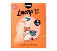 Omy - Kit DIY Lampe 3D Lama - Veilleuse USB pour Enfants - Activité Créative à Monter Soi-Même - Cadeau Ludique et Éducatif dès 8 Ans