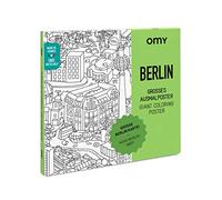 OMY - Poster Géant à Colorier Berlin - 100 cm x 70 cm - Encadrable - Immense carte de France Originale et Amusante - Papier Extra-Blanc Qualité Supérieure 120 g/m² - Conçu et Fabriqué en France