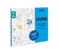 OMY - Poster Géant à Colorier Cosmos - 100 cm x 70 cm - Encadrable - Immense carte de l'espace Originale et Amusante - Papier Extra-Blanc Qualité Supérieure 120 g/m² - Conçu et Fabriqué en France