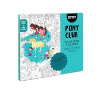OMY Poster géant à colorier Poney Club by 100 x 70 cm