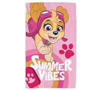 OMYDREAM Pat Patrouille Good Vibes Serviette de Bain et de Plage Enfant | 100% Coton | Oeko-TEX | 70x120 cm | Imprimé Fille | Rose