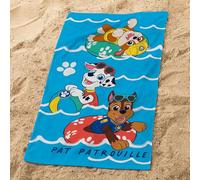 OMYDREAM Pat Patrouille Water Serviette de Bain et de Plage Enfant | 100% Coton | Oeko-TEX | 70x120 cm | Imprimé Garçon | Bleu