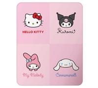 OMYDREAM Plaid Polaire Hello Kitty Réunion | 110x140 cm | Enfant | Impression Haute Qualité | Oeko-TEX | Rose | Cadeau Fille (Rose, 110x140cm)