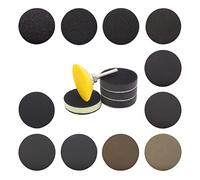 On Est Kit 440 Disque Abrasif Ø 50mm Poncage Polissage + 1 Plateau de ponçage pour Perceuse amélioré + 1 Tampon d'interface Medium + 3 Tampons en mousse Souple | Grain 80 à 5000 | Format Maxi