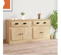 (ON SALE)(2 pcs)Buffets, Meuble d'Entrée - Buffet Salon, chêne sonoma ,Bois d'ingénierie EU364548