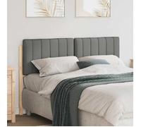 (ON SALE)Accessoire de lit - Armoire Tête de Lit - Tête de lit - capitonnée Marron et gris clair 140 cm Pin massif @FR3769720