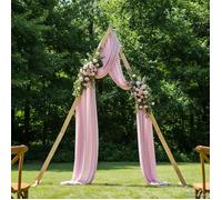 (ON SALE) Arche de mariage moderne - Support Plantes Grimpantes - Marron Clair 202 x 95 x 254 cm EU3749184