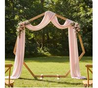 (ON SALE) Arche de mariage moderne - Support Plantes Grimpantes - Marron Clair 221 x 92 x 216 cm EU2649552