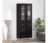 （ON SALE)Armoire haut/Vitrine haut - moderne - Cabinet de highboard 2 pcs Chêne noir Bois d'ingénierie @FR6230611