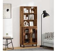 (ON SALE)Buffet Haut de rangement - Cabinet/Commode/Armoire - Bois ancien 69,5x34x180cm Bois d'ingénierie @FR8655838