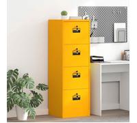 （ON SALE)Cabinet de Dossier - Caisson de Bureau - meuble de rangement Jaune moutarde 44x50x106.5 cm @FR(687291)