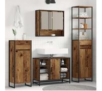 (ON SALE)Cabinet de salle de bain - Meuble/Colonne Salle de Bain - Bois Ancien 40x30x180 cm @FR4301361