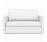 (On Sale)Chaise longue réversible - Canapé-lit/Sofa de Salon convertible - 110cm - Blanc Simili cuir S_4470637