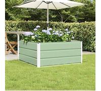 (ON SALE)JARDINIÈRE - BAC A FLEUR - Contemporain - Pot plantes fleurs Vert Pastel 100 x 100 x 45 cm Acier @FR(77664)
