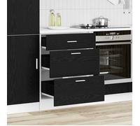 (ON SALE)Meuble de cuisine bas - cabinet/Buffet bas de cuisine Riga Chêne noir 60x46x81,5 cm @FR8721114
