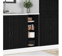 （ON SALE)Meuble de cuisine bas Cabinet de cuisine - Contemporain - Pour cuisine - Riga Chêne noir 30 x 44,5 x 81,5 cm@FR58749