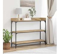 (ON SALE)Meuble Salon/Meuble d'Entrée - Table Console avec étagère - chêne artisanal - 100x30x80 cm EU532668