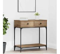 (ON SALE)Meuble Salon/Meuble d'Entrée - Table console avec tiroir - chêne artisanal - 75x34,5x75 cm EU538257