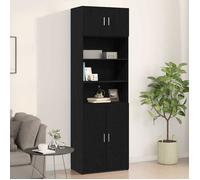 (ON SALE)Meuble Salon/Rangement Cuisine - Meuble mural - Chêne noir - 70x42.5x40 cm ,Bois d'ingénierie EU654723