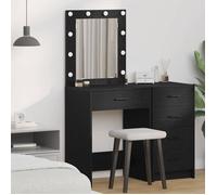 (ON SALE)Table de Maquillage/chambre Coiffeuse - Chêne noir - 50x41x135 cm ,Bois d'ingénierie EU574765