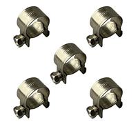 On1shelf Lot de 5 petits colliers de serrage pour tuyau de carburant en acier inoxydable Argent