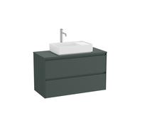 Ona Meuble 2 Tiroirs Pr Lavabo Centré + Plan 1000Mm Vert Mat-Roca A851730513