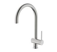 Ona mitigeur évier monotrou à bec tube mobile pvd acier inoxydable - ROCA A5A841FSM0