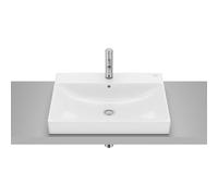 Ona vasque semi-encastrée percée 1 trou 600x450 blanc brillant - ROCA A32768N000