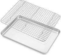 Onader Plaque de cuisson Grille de refroidissement Acier inoxydable Set Grand 40,5x30,5x2,5cm