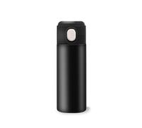 ONCCI Petites bouteilles isothermes en acier inoxydable 320 ml/420 ml, petite bouteille d'eau, isolée sous vide pour boissons chaudes et froides, sans BPA (Noir 420ML)