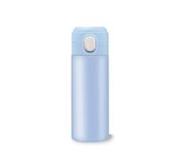 ONCCI Petites bouteilles isothermes en acier inoxydable 320 ml/420 ml, petite bouteille d'eau, isolée sous vide pour boissons chaudes et froides, sans BPA (Bleu Clair 420ML)